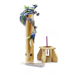 Bamboo Blue Dragon Incense Holder