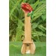 Bamboo Incense Iguana Holder Red With Green Body