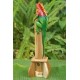 Bamboo Incense Iguana Holder Red With Green Body