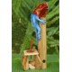 Bamboo Incense Iguana Holder Red With Blue Body