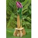 Bamboo Incense Iguana Holder Purple with a Green Body