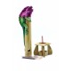Bamboo Incense Iguana Holder Purple with a Green Body