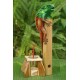 Bamboo Incense Iguana Holder Green with a Red Body