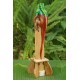 Bamboo Incense Iguana Holder Green with a Red Body