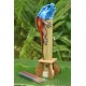 Bamboo Incense Iguana Holder Blue with a Red Body