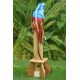 Bamboo Incense Iguana Holder Blue with a Red Body
