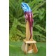 Bamboo Incense Iguana Holder Blue with a Purple Body