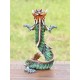 Coiled Stance 10 Inch Green Dragon Sculpture