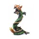 Coiled Stance 10 Inch Green Dragon Sculpture