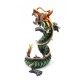 Coiled Stance 10 Inch Green Dragon Sculpture