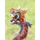 Coiled Stance 10 Inch Red Dragon Sculpture