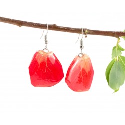 Red Butterfly Wing Earrings
