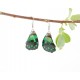 Real Butterfly Wing Backtail Green Earrings