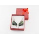Real Butterfly Wing Green Swallow Tail Earrings 