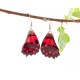 Red Forwing Real Butterfly Wing Earring 