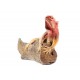Iguana Vermeil Rouge on Teak Root