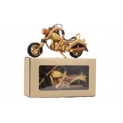 Handmade Wooden Motorbike 9 Inch