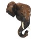 16 '' Elephant Head Carved Wall Hanging