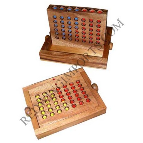 Connect 4 Wooden Game