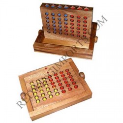 Connect 4 Wooden Game