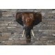 8 Inch Wooden Elephant Head Wall Carving