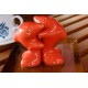 Dolphins Hugging Red Salt and Pepper Shakers